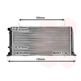 VAN WEZEL 03002098 - Radiateur, refroidissement du moteur