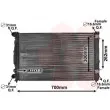 Radiateur, refroidissement du moteur VAN WEZEL [03002122]