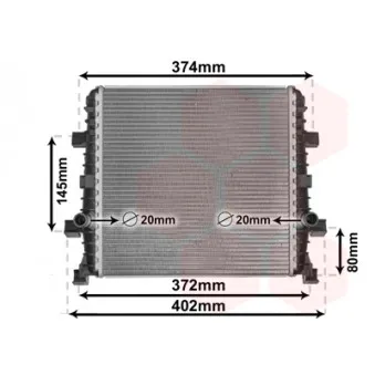 Radiateur, refroidissement du moteur VAN WEZEL OEM 7L8121212A Radiateur, refroidissement du moteur VAN WEZEL OEM 7L8121212A