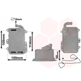 Radiateur d'huile VAN WEZEL OEM 059117015P