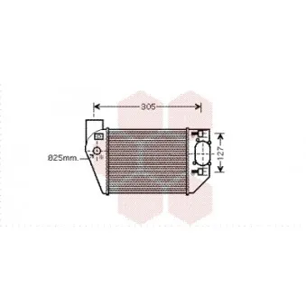 Intercooler, échangeur VAN WEZEL OEM 8E0145806F