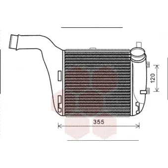 Intercooler, échangeur VAN WEZEL 03004316