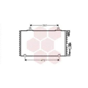 Condenseur, climatisation VAN WEZEL 03005106