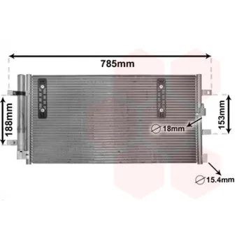 Condenseur, climatisation VAN WEZEL 03005297 pour AUDI A5 2.0 TFSI - 180cv