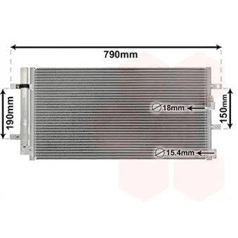 Condenseur, climatisation VAN WEZEL 03005352 pour AUDI A5 2.0 TDI - 190cv