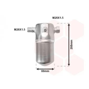 Filtre déshydratant, climatisation VAN WEZEL 0300D032