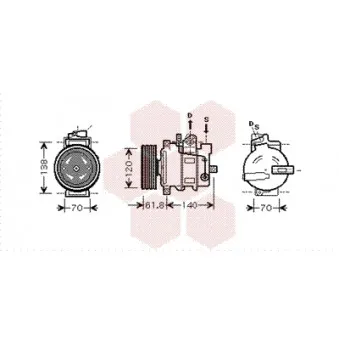 Compresseur, climatisation VAN WEZEL OEM 4E0260805F