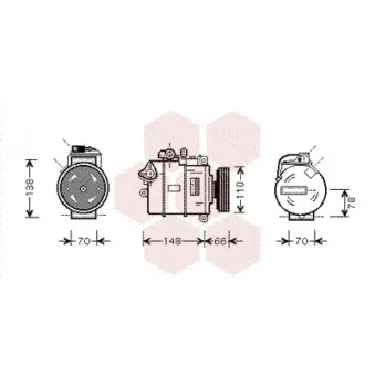 Compresseur, climatisation VAN WEZEL OEM 8E0260805T