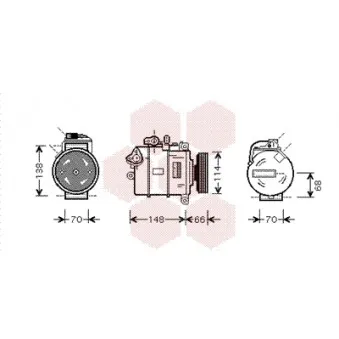 Compresseur, climatisation VAN WEZEL OEM 8E0260805AH