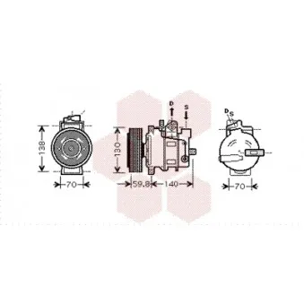 Compresseur, climatisation VAN WEZEL OEM 8E0260805BG