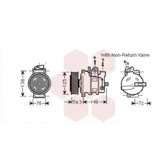Compresseur, climatisation VAN WEZEL OEM 8K0260805G
