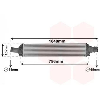 Intercooler, échangeur VAN WEZEL 03014708