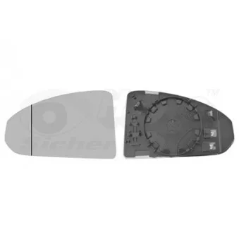 VAN WEZEL 0387837 - Verre de rétroviseur, rétroviseur extérieur