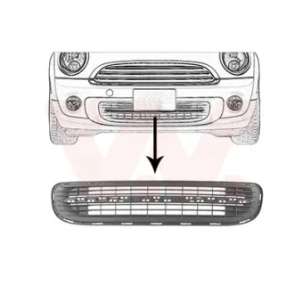 VAN WEZEL 0508590 - Grille de ventilation, pare-chocs