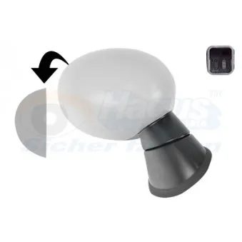 Rétroviseur extérieur VAN WEZEL 0522808