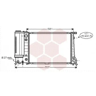 VAN WEZEL 06002105 - Radiateur, refroidissement du moteur