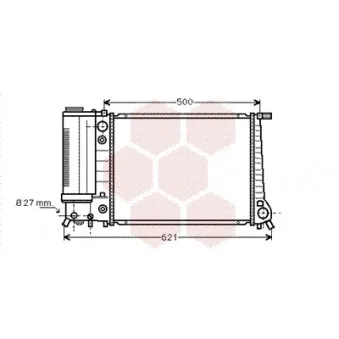 Radiateur, refroidissement du moteur VAN WEZEL OEM 17111719305