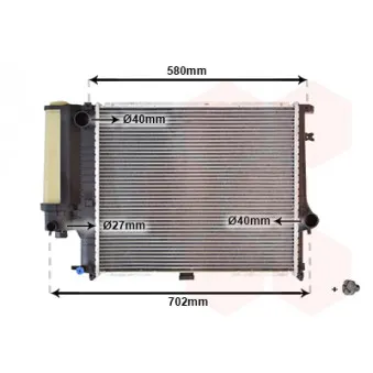 Radiateur, refroidissement du moteur VAN WEZEL 06002121