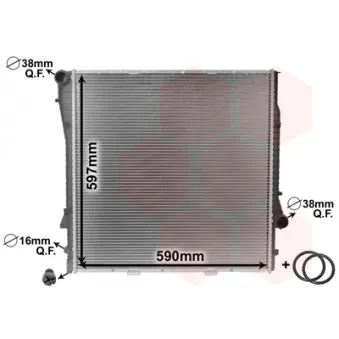 Radiateur, refroidissement du moteur VAN WEZEL OEM 17111439103