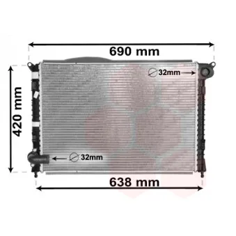 Radiateur, refroidissement du moteur VAN WEZEL OEM 17107509714