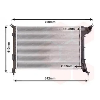 Radiateur, refroidissement du moteur VAN WEZEL OEM 17101475552