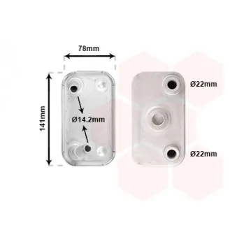 Radiateur d'huile de boîte automatique VAN WEZEL OEM 17207500754