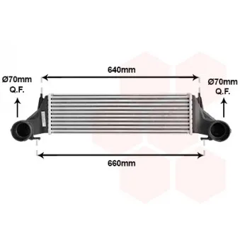 Intercooler, échangeur VAN WEZEL OEM 17517791231