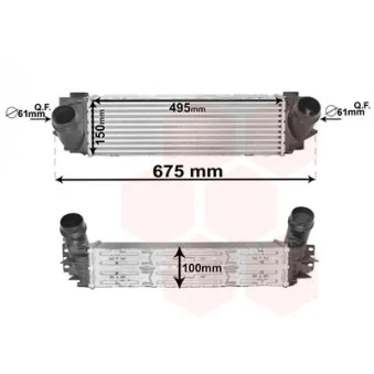 Intercooler, échangeur VAN WEZEL OEM 7823571