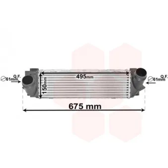 Intercooler, échangeur VAN WEZEL OEM 17517593845