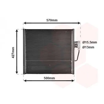 Condenseur, climatisation VAN WEZEL OEM 64538391647