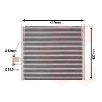 Condenseur, climatisation VAN WEZEL OEM 8378438