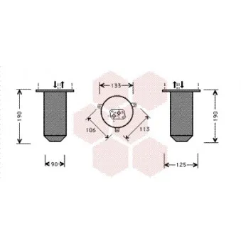 Filtre déshydratant, climatisation VAN WEZEL OEM 64538379523