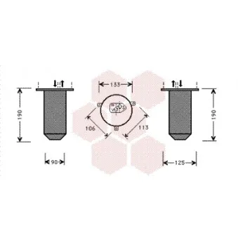 Filtre déshydratant, climatisation VAN WEZEL OEM 8375757