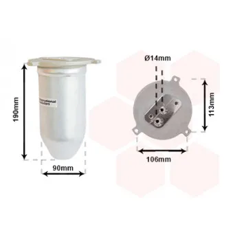 Filtre déshydratant, climatisation VAN WEZEL OEM 8375760