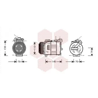 Compresseur, climatisation VAN WEZEL OEM 64528363485