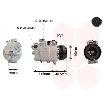Compresseur, climatisation VAN WEZEL OEM 6916232
