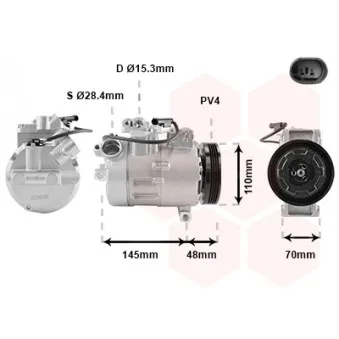 Compresseur, climatisation VAN WEZEL OEM 6950152