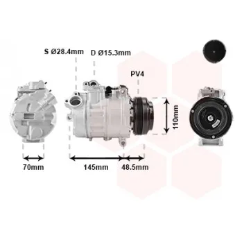 Compresseur, climatisation VAN WEZEL OEM 6956493