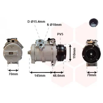 Compresseur, climatisation VAN WEZEL OEM 64526921650