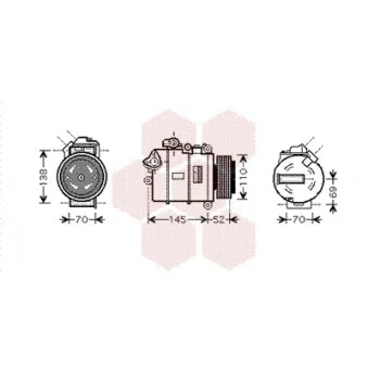 Compresseur, climatisation VAN WEZEL OEM 64526918749