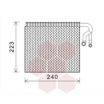 Évaporateur climatisation VAN WEZEL 0600V403