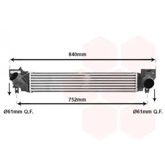 Intercooler, échangeur AVA QUALITY COOLING BW4579