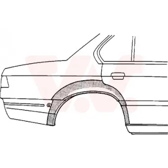 Panneau latéral arrière droit VAN WEZEL 0605148