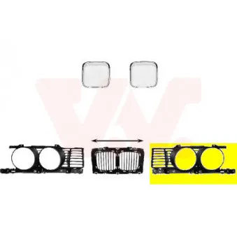 VAN WEZEL 0635511 - Grille de radiateur