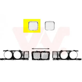 Cadre, grille de radiateur VAN WEZEL [0635518]