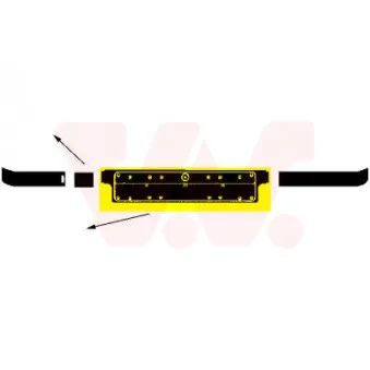 VAN WEZEL 0640580 - Support de plaque d'immatriculation