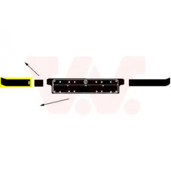 VAN WEZEL 0640582 - Baguette et bande protectrice, pare-chocs avant droit
