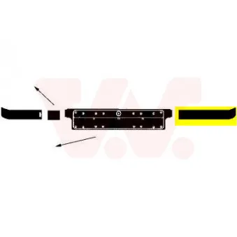 VAN WEZEL 0640583 - Baguette et bande protectrice, pare-chocs avant gauche