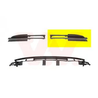 VAN WEZEL 0649591 - Grille de ventilation, pare-chocs avant gauche