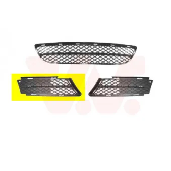 VAN WEZEL 0657592 - Grille de ventilation, pare-chocs avant droit